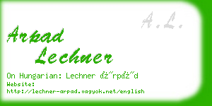 arpad lechner business card